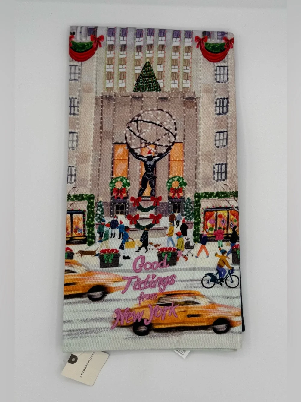 Anthropologie Holiday in the City Dish Towel, New York